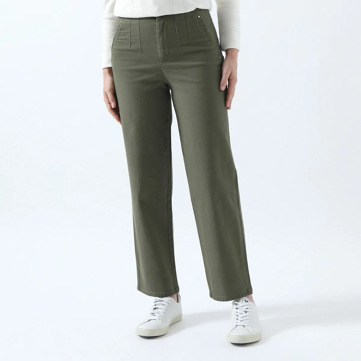 NEWPORT - Pantalón Básico Algodón Mujer Newport