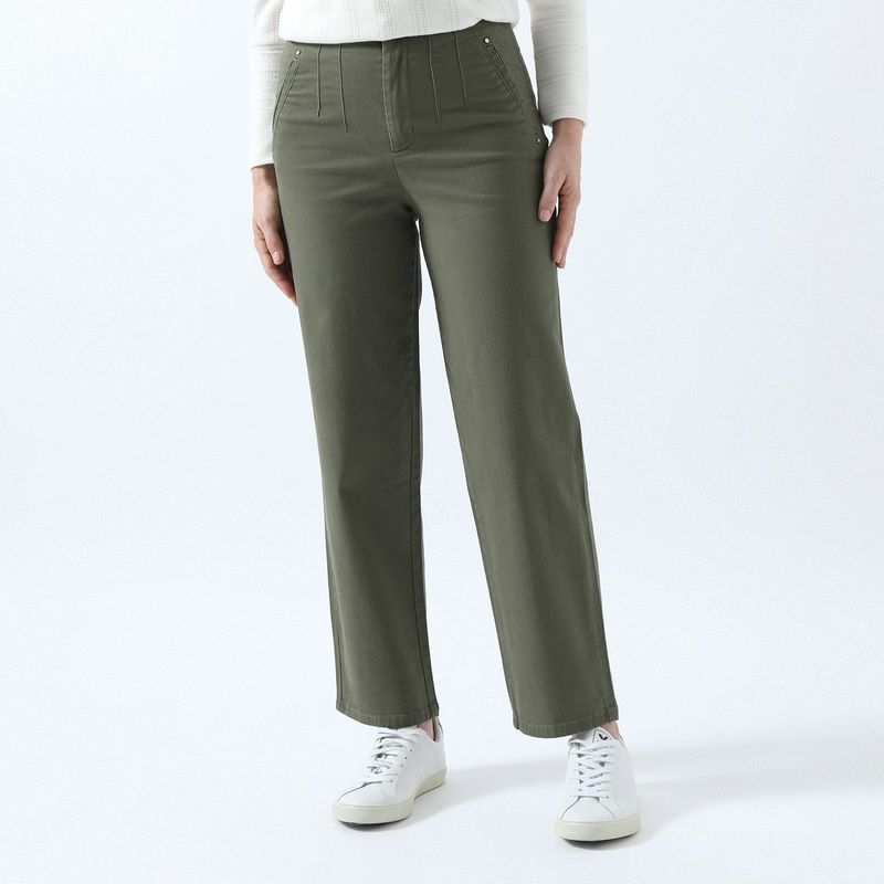 NEWPORT - Pantalón Básico Algodón Mujer Newport