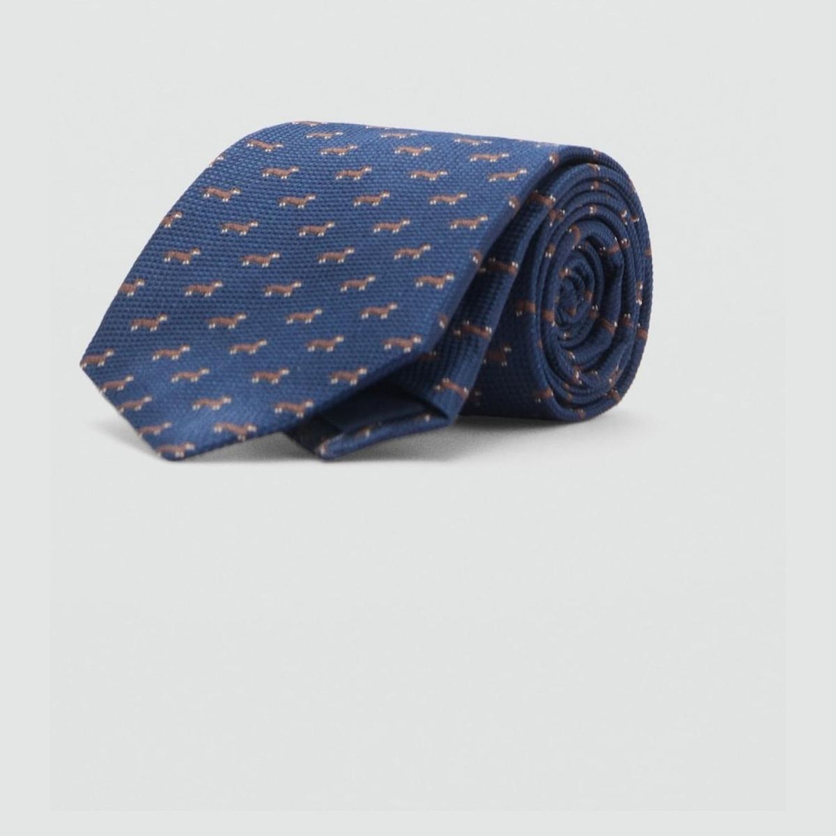 MANGO - Corbata Seda De Mora Estampado Animal Mango Man