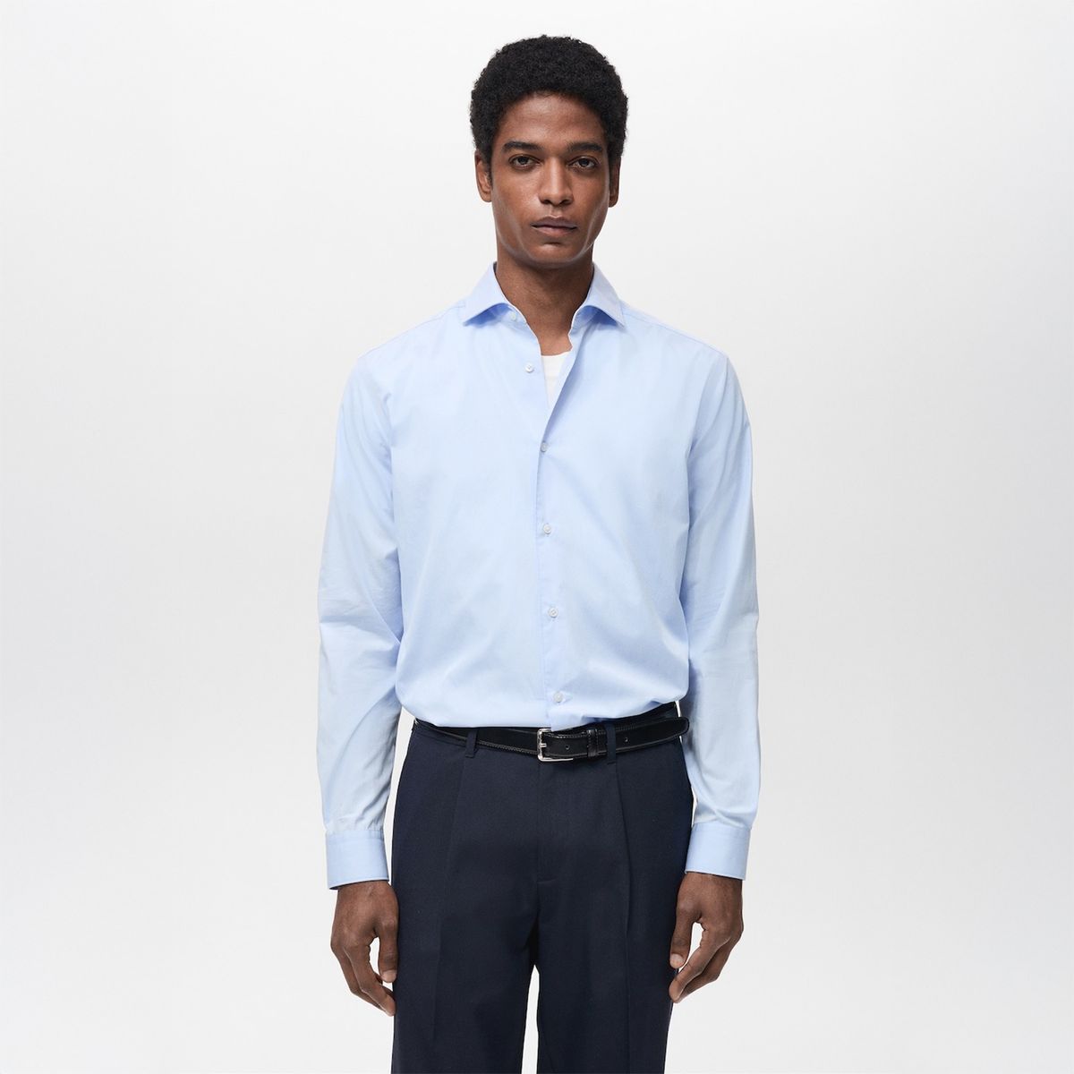 MANGO - Camisa Regular 100% Algodón Hombre Mango Man