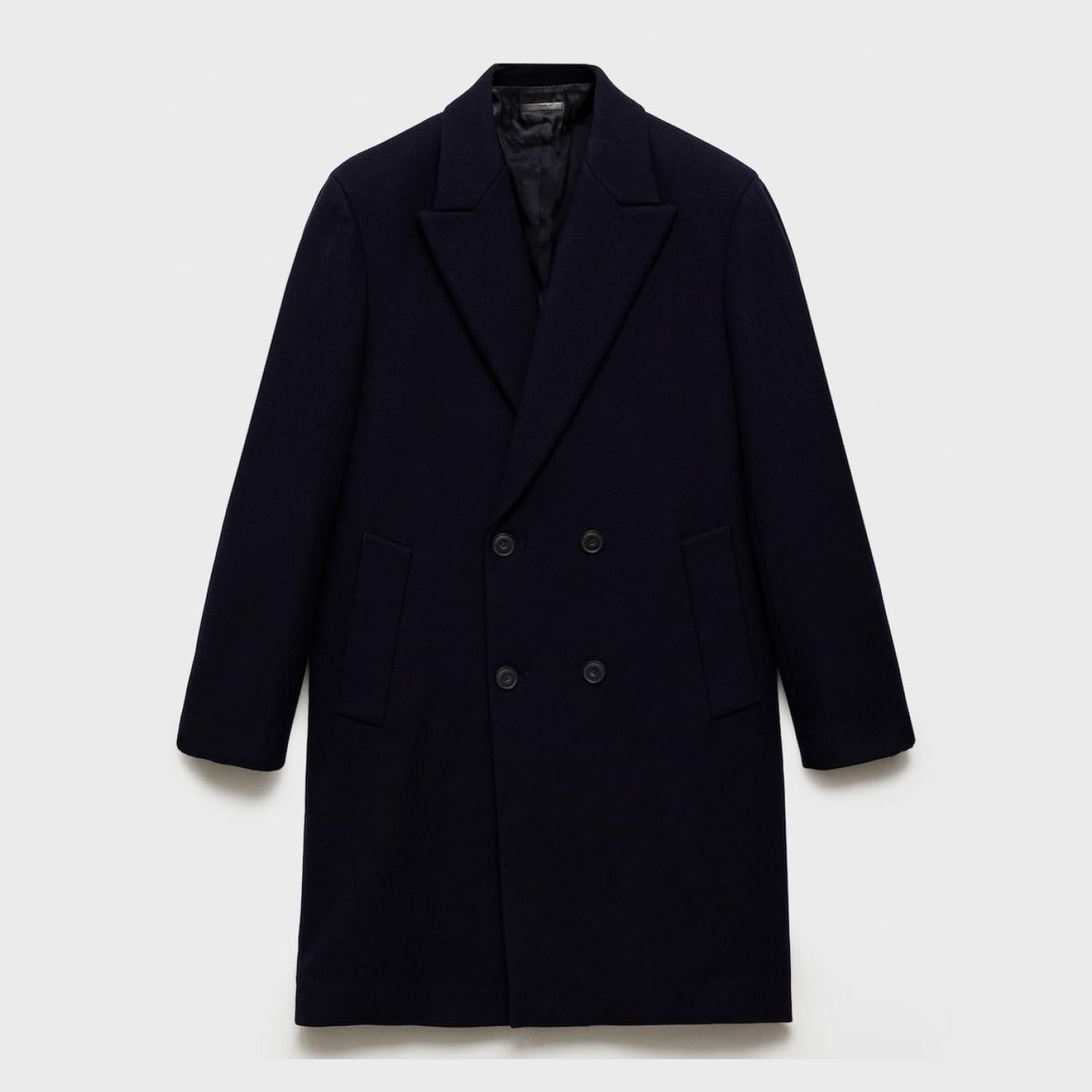 MANGO - Abrigo Largo Lana Relaxed Fit Mango Man