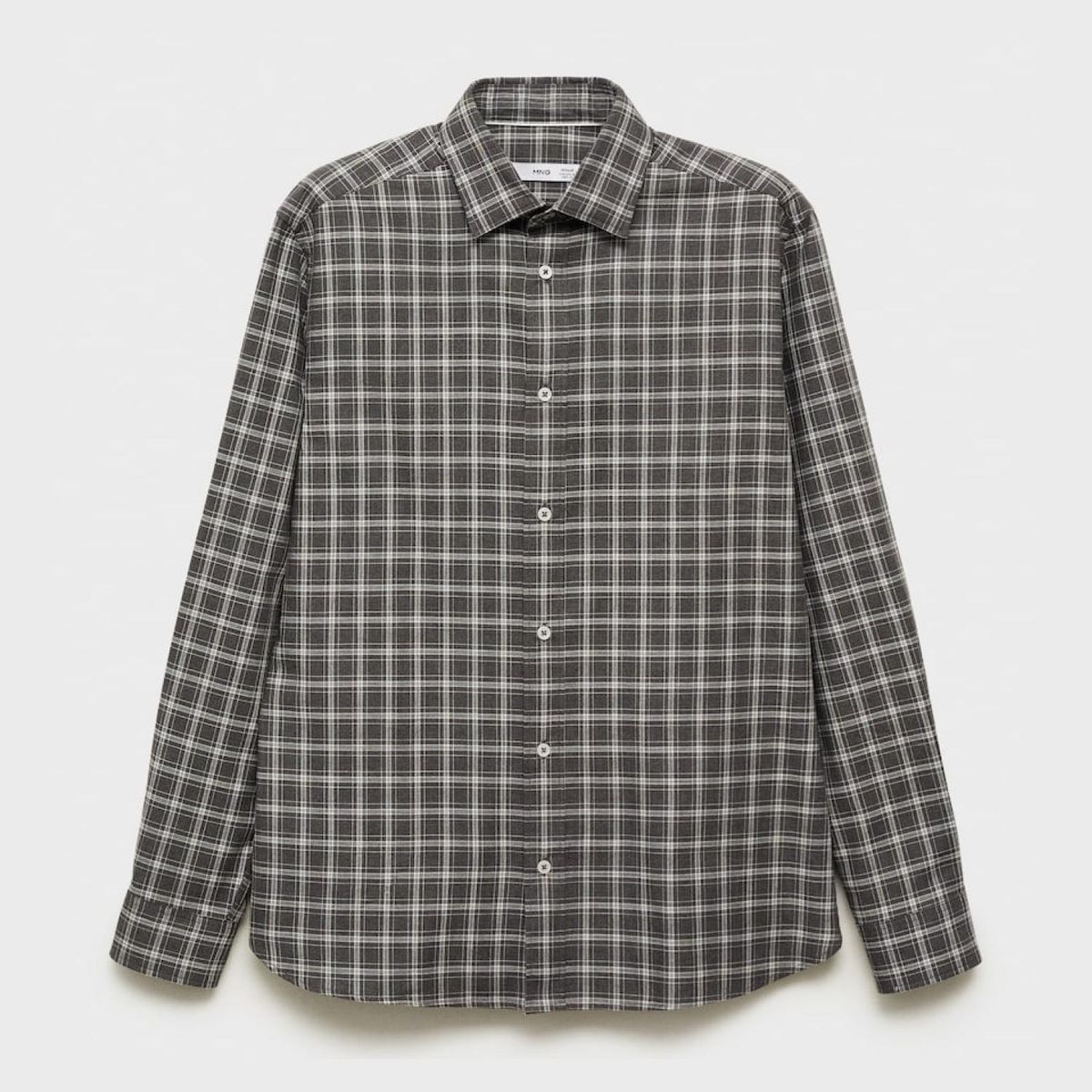 MANGO - Camisa Regular Fit Algodón Cuadros Mango