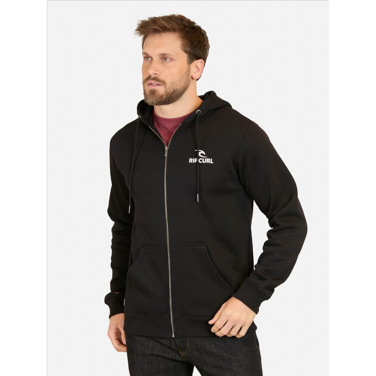 RIP CURL - Polera Fullzipper Algodón Hombre Rip Curl