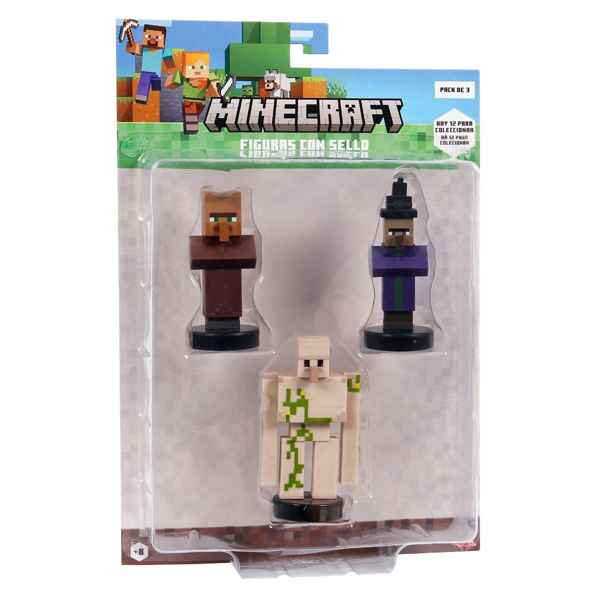 MINECRAFT - Figuras Timbre Pack 3 Und Minecraft