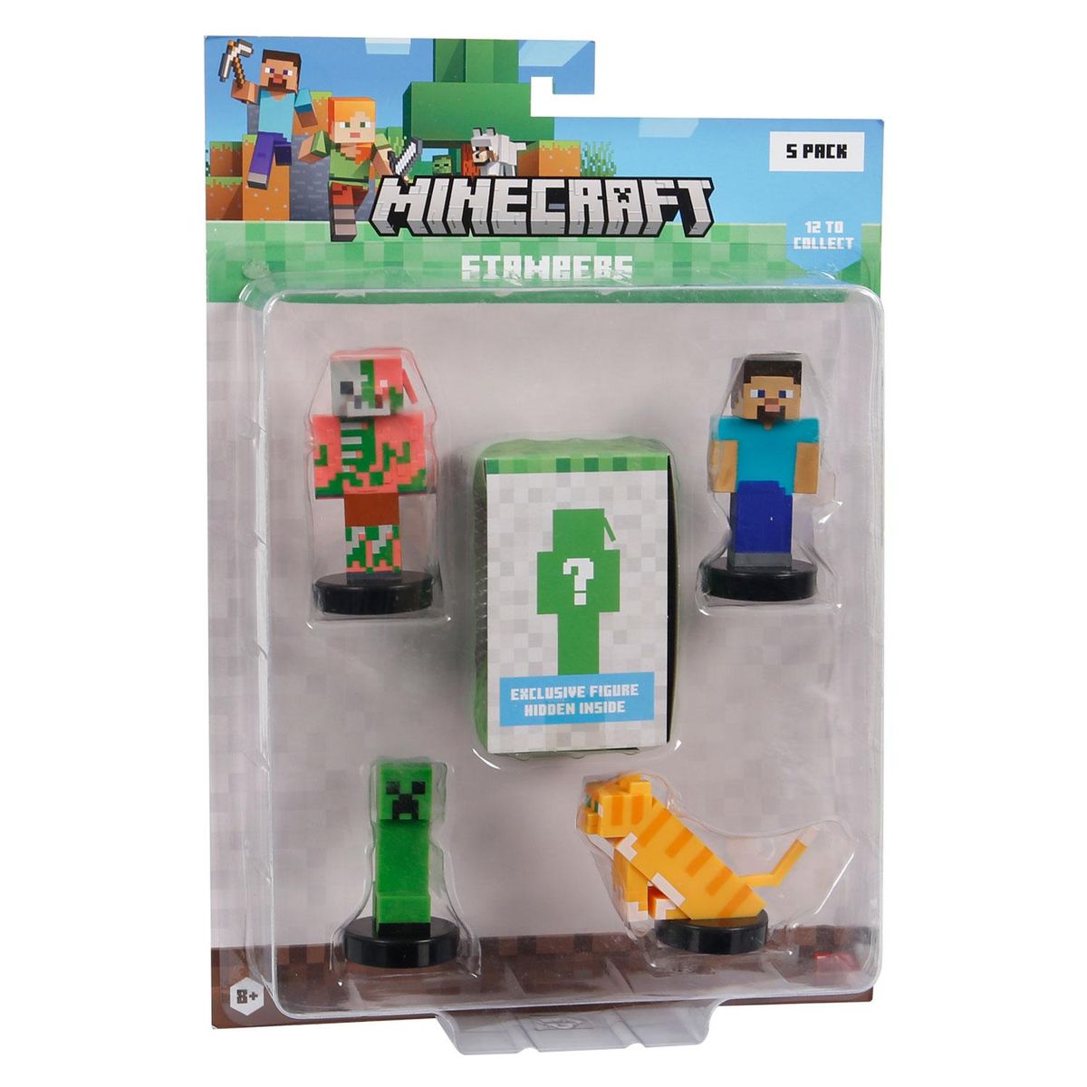 MINECRAFT - Figuras Timbre Pack 5 Und Minecraft