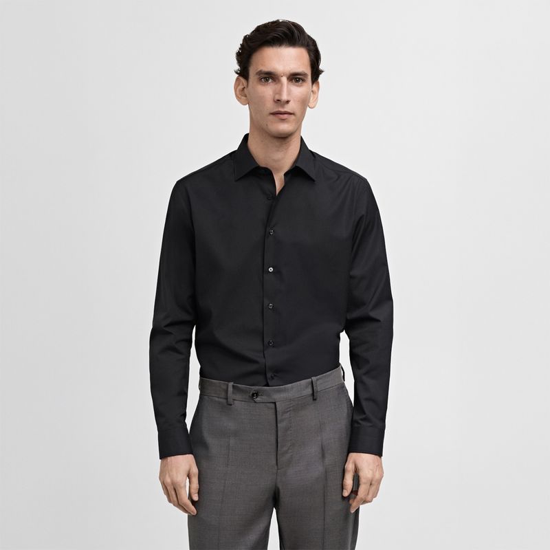 MANGO - Camisa 100% Algodón Hombre Mango Man