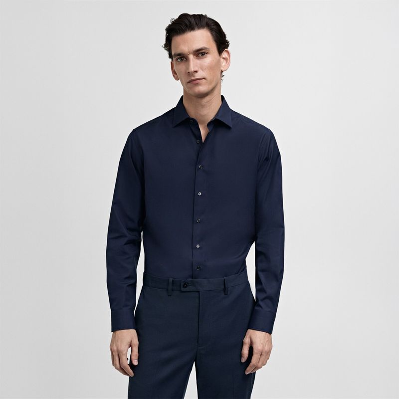 MANGO - Camisa 100% Algodón Hombre Mango Man
