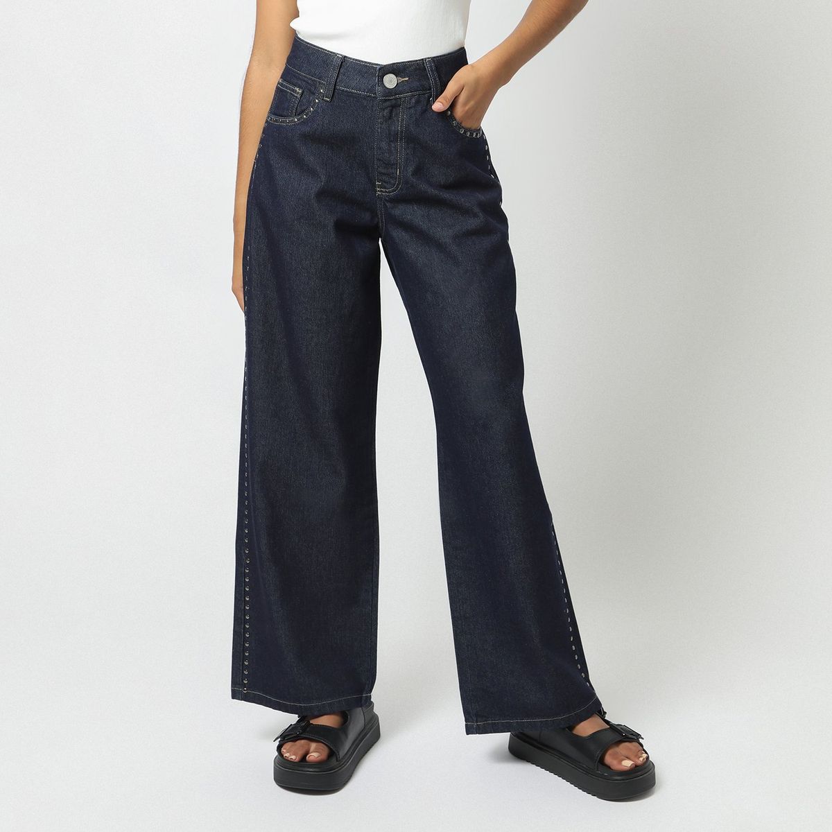 DENIMLAB - Jean Wide Leg Tiro Alto Mujer Denimlab