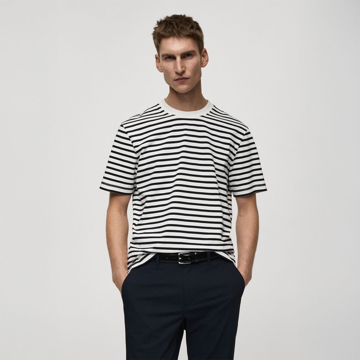 MANGO - Polo 100% Algodón Rayas Mango Man