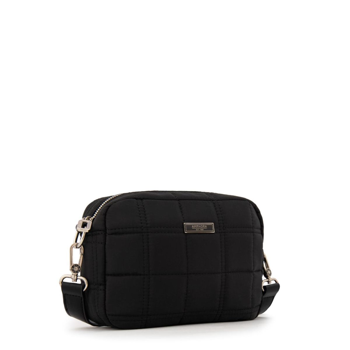 AMPHORA - Crossbody Croacia Negro Y Textura