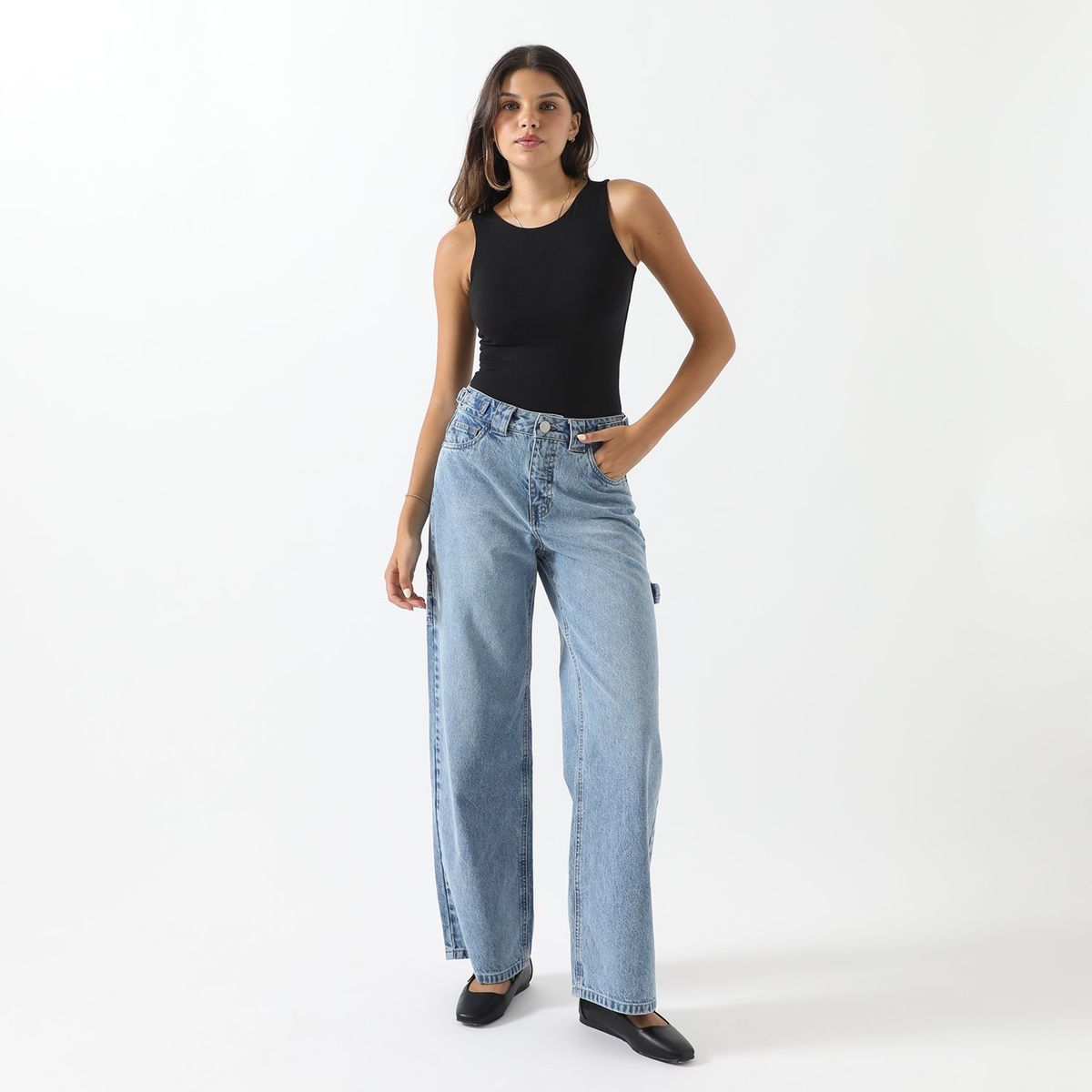 SYBILLA - Jean Baggy Tiro Alto Mujer Sybilla