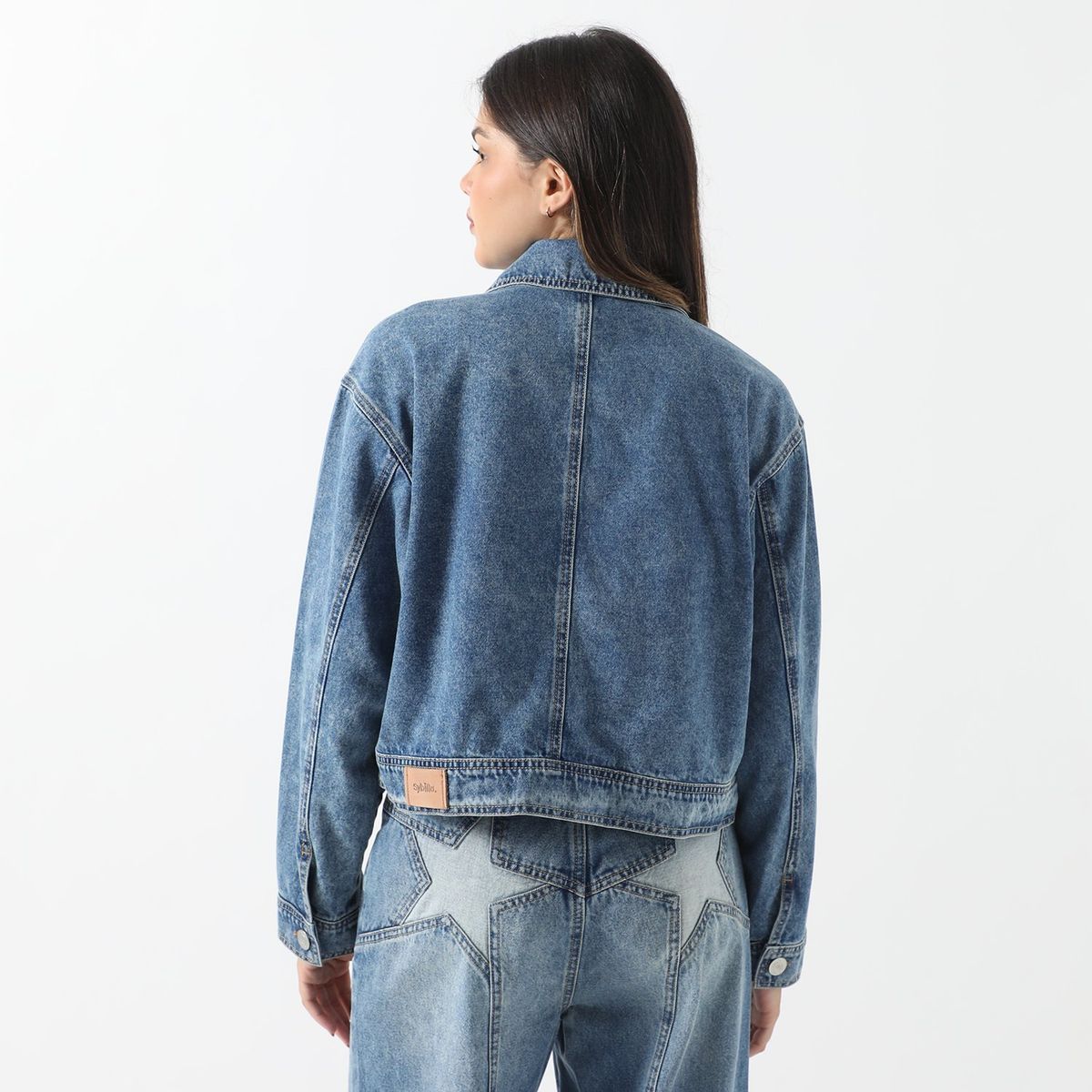 SYBILLA - Casaca Jean 100% Algodón Mujer Sybilla