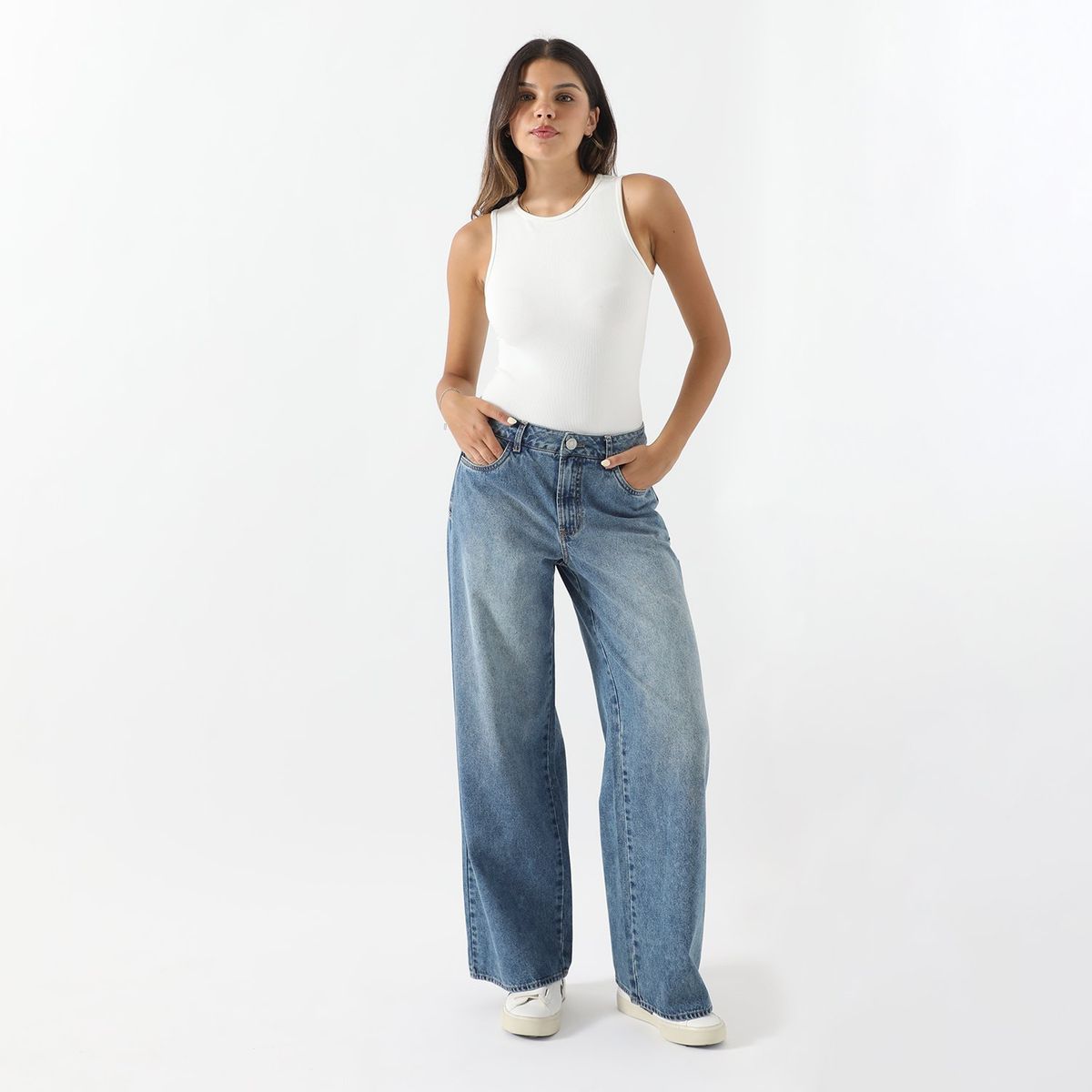 SYBILLA - Jean Straight 100% Algodón Mujer Sybilla