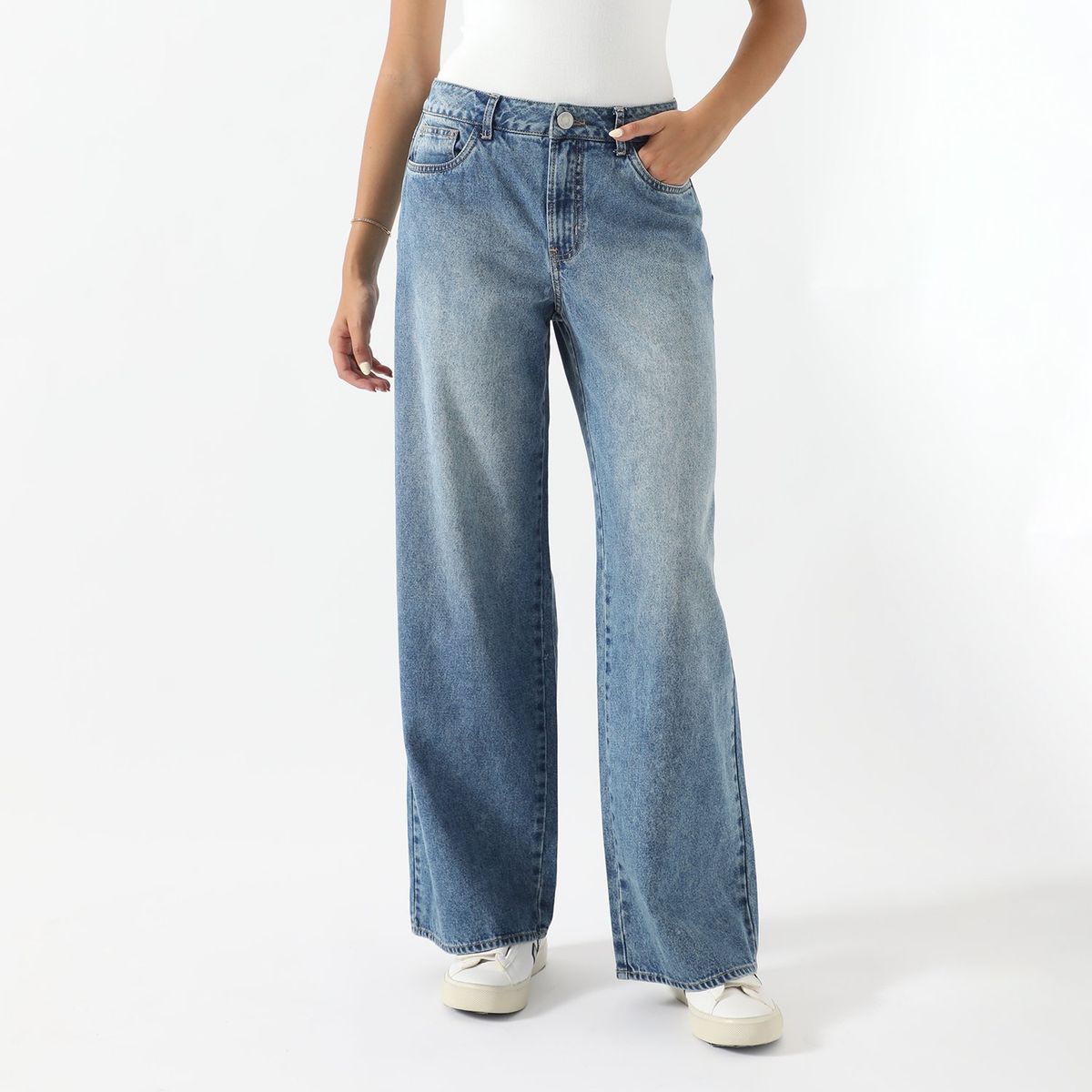 SYBILLA - Jean Straight 100% Algodón Mujer Sybilla