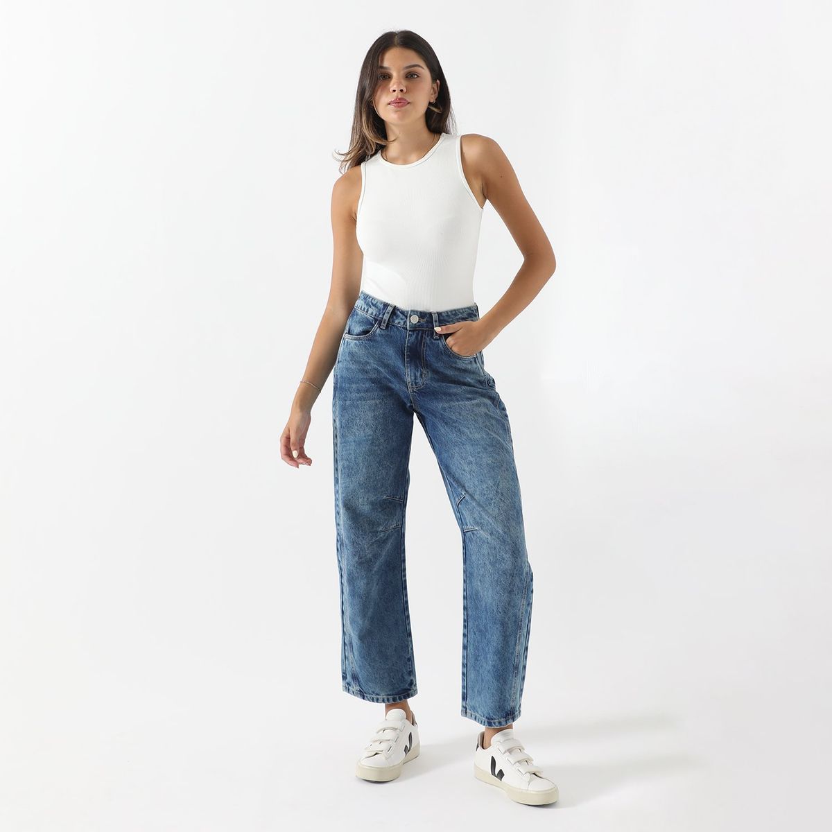 SYBILLA - Jean Balloon 100% Algodón Mujer Sybilla