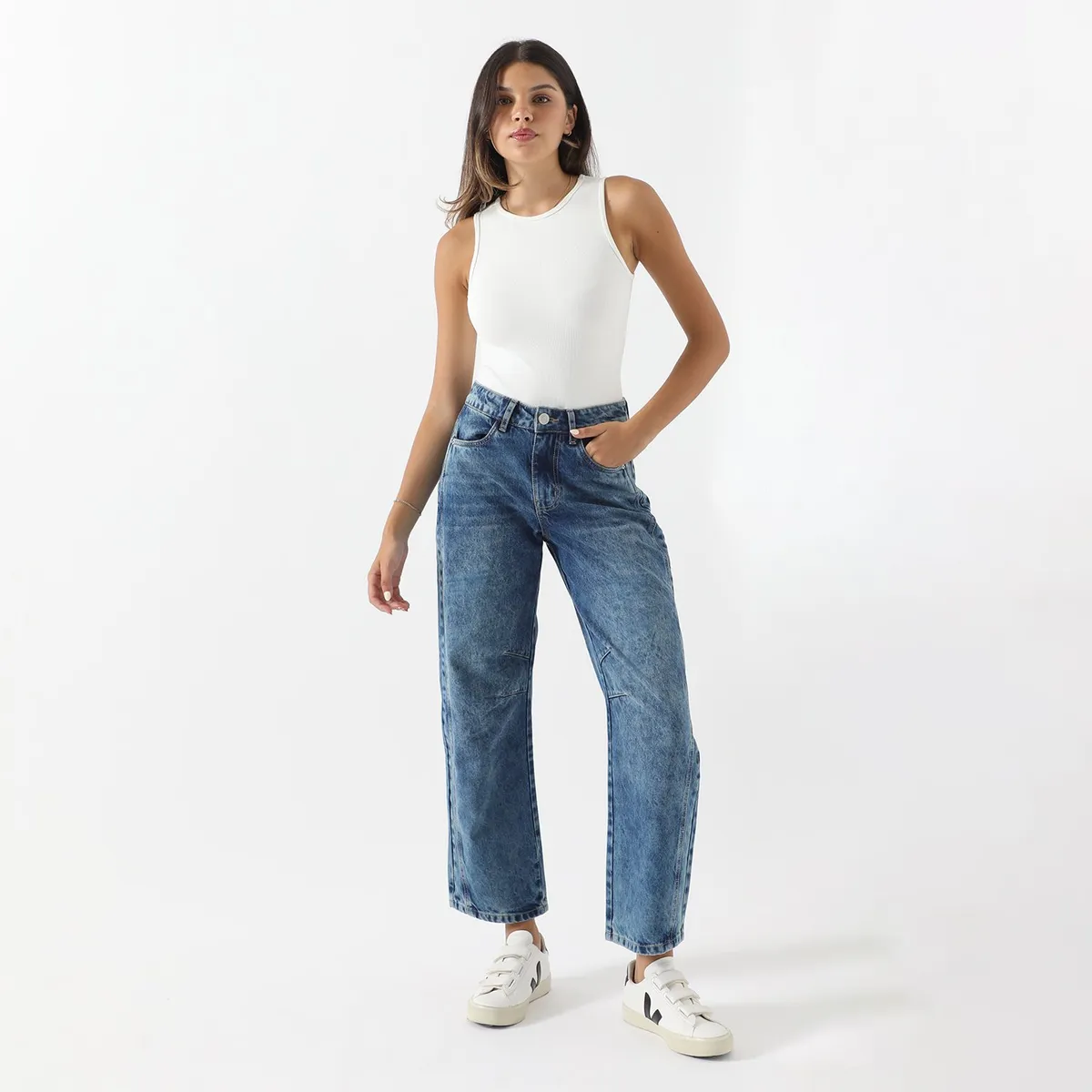 SYBILLA - Jean Balloon 100% Algodón Mujer Sybilla