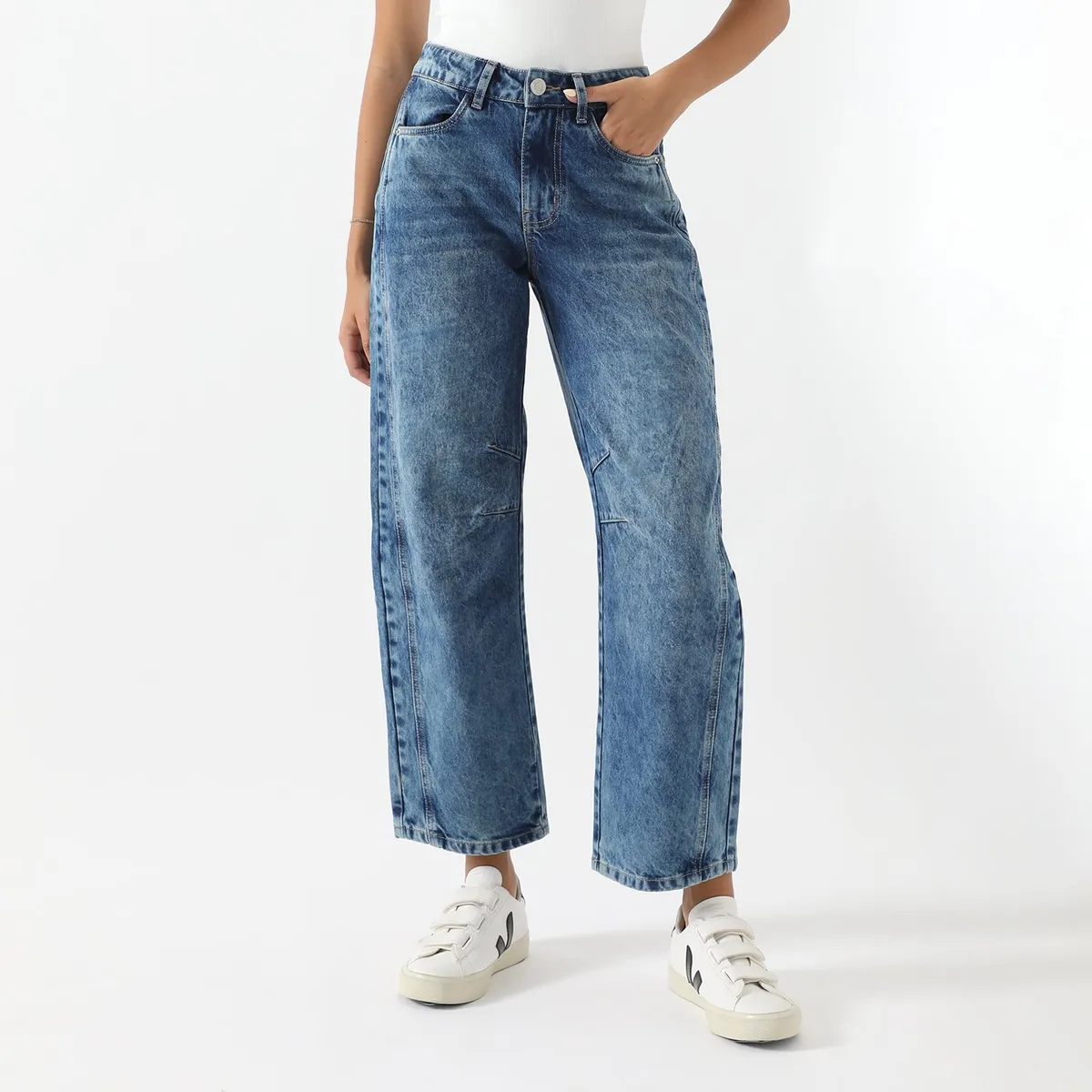 SYBILLA - Jean Balloon 100% Algodón Mujer Sybilla