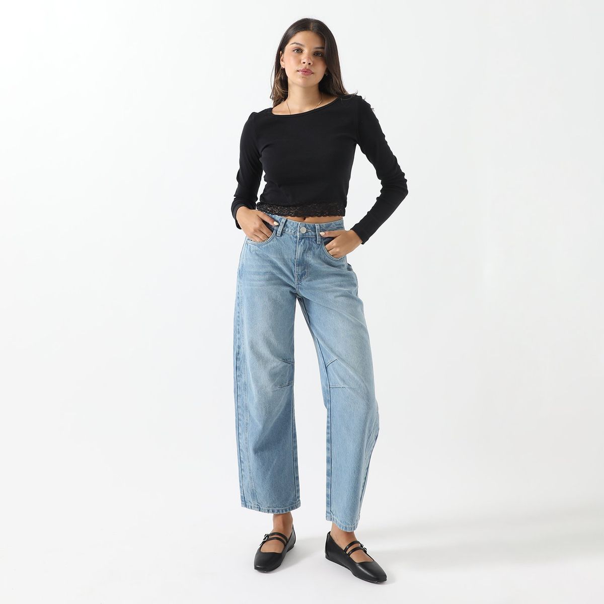 SYBILLA - Jean Balloon 100% Algodón Mujer Sybilla