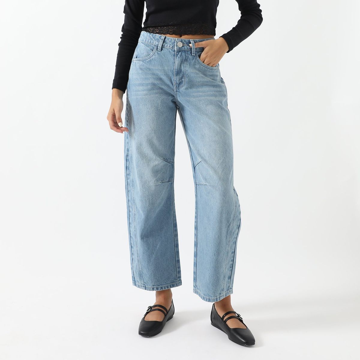 SYBILLA - Jean Balloon 100% Algodón Mujer Sybilla