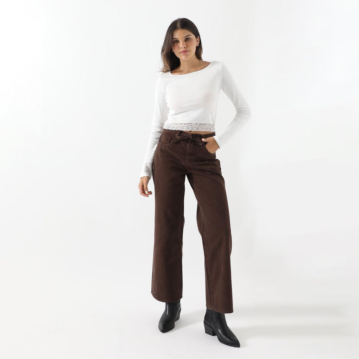 SYBILLA - Pantalón Baggy 100% Algodón Mujer Sybilla