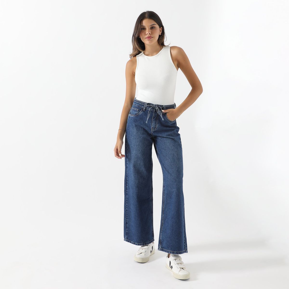 SYBILLA - Pantalón Baggy 100% Algodón Mujer Sybilla