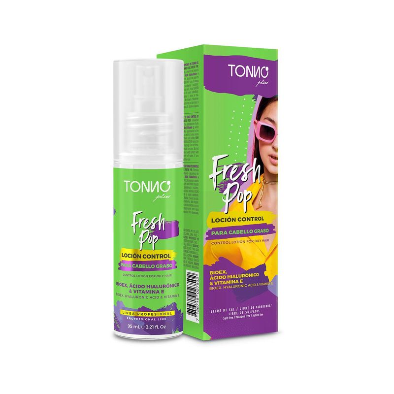 TONNO PLUS - Locion Control Para Cabello Graso Fresh Pop 95ml Tonno Plus
