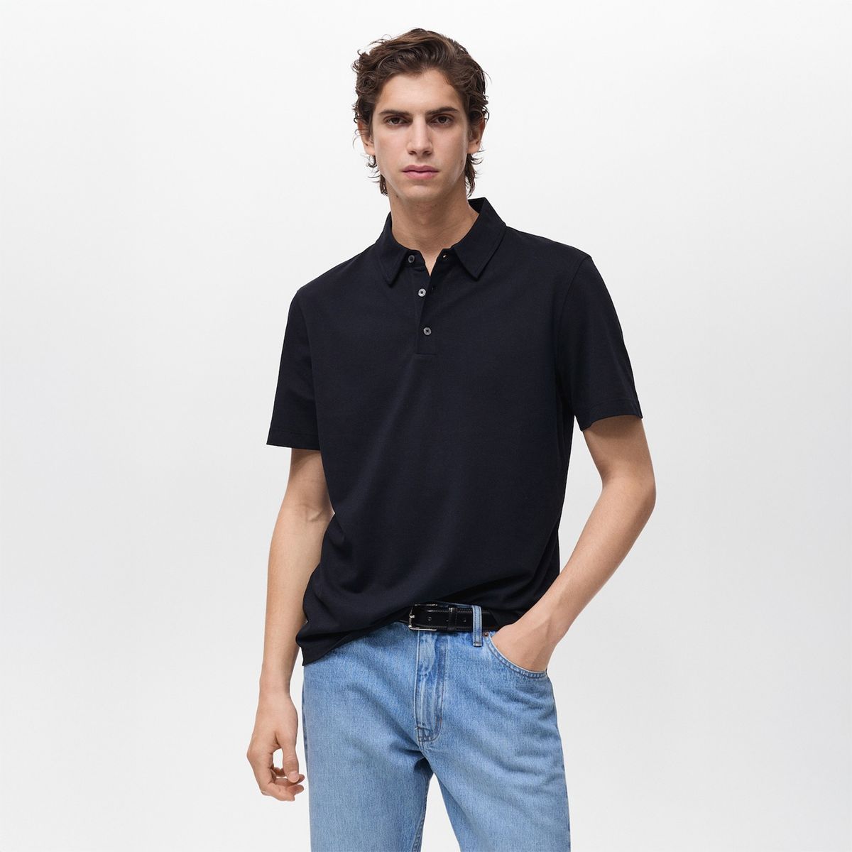 MANGO - Polo Slim Fit Algodón Piqué Mango Man