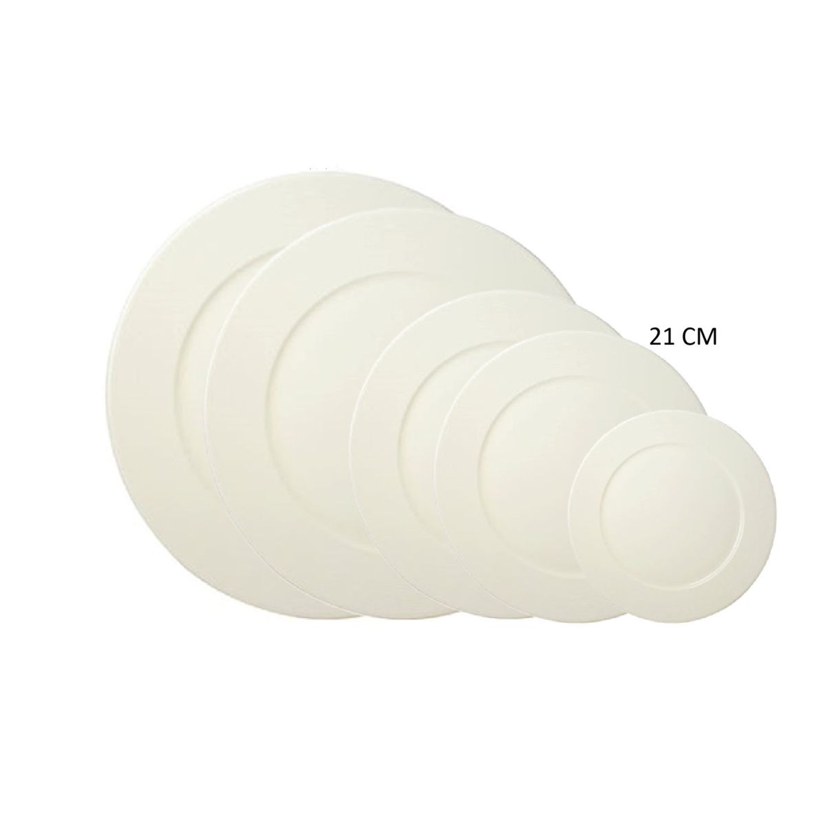 FERRAND - Set x4 Platos de Ensalada Porcelana 21 cm Wish