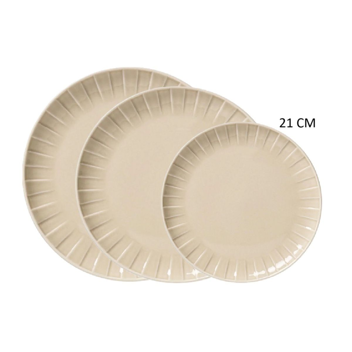FERRAND - Plato de Ensalada Porcelana 21 cm Absolute