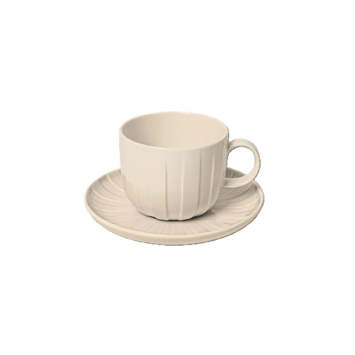 FERRAND - Taza de Té con Plato Porcelana Absolute