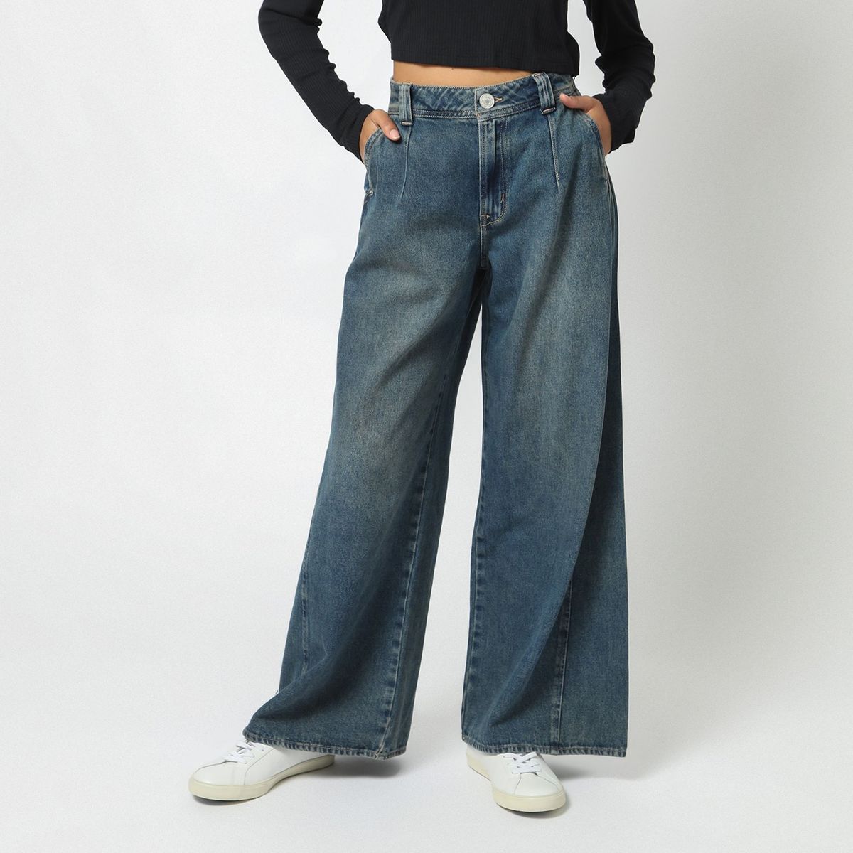 DENIMLAB - Jean Wide 100% Algodón Mujer Denimlab
