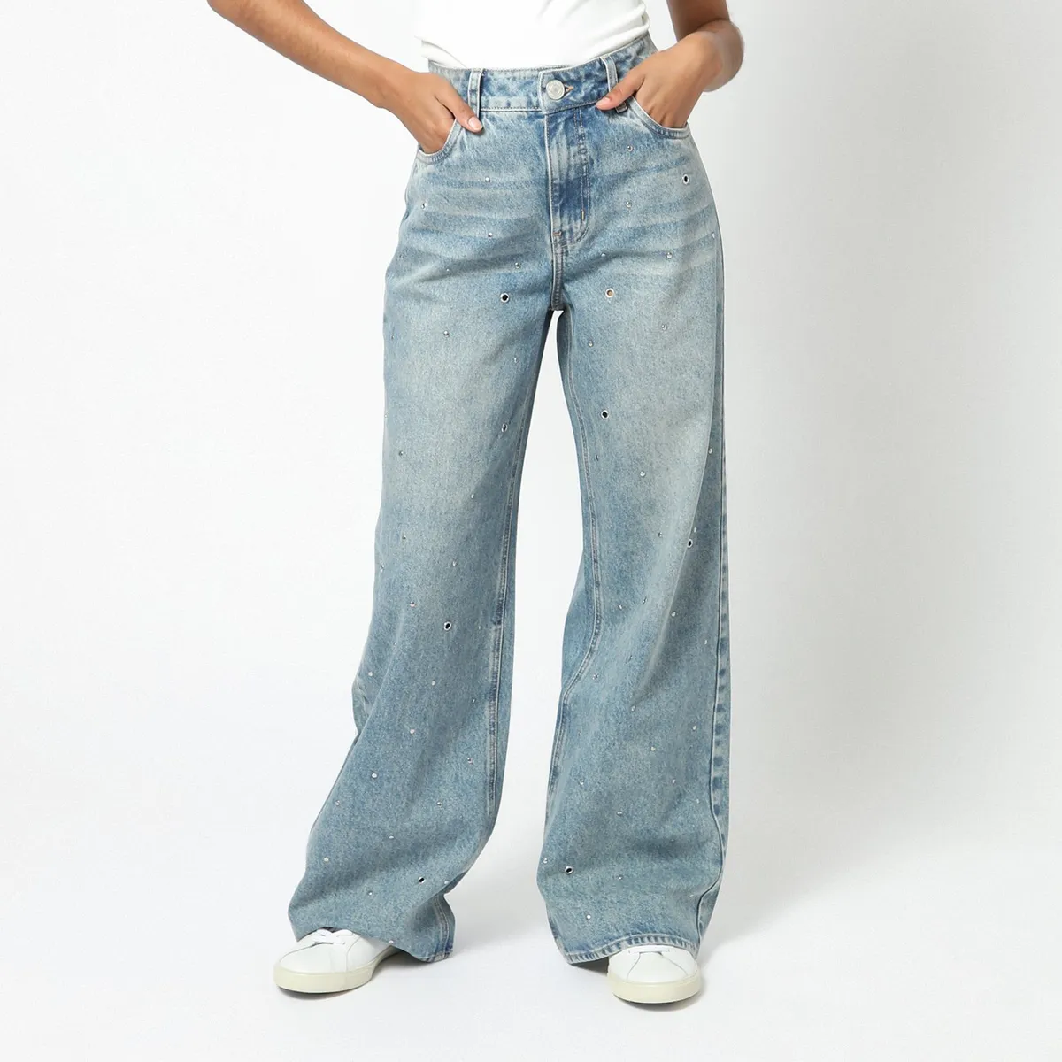 DENIMLAB - Jean Wide 100% Algodón Mujer Denimlab