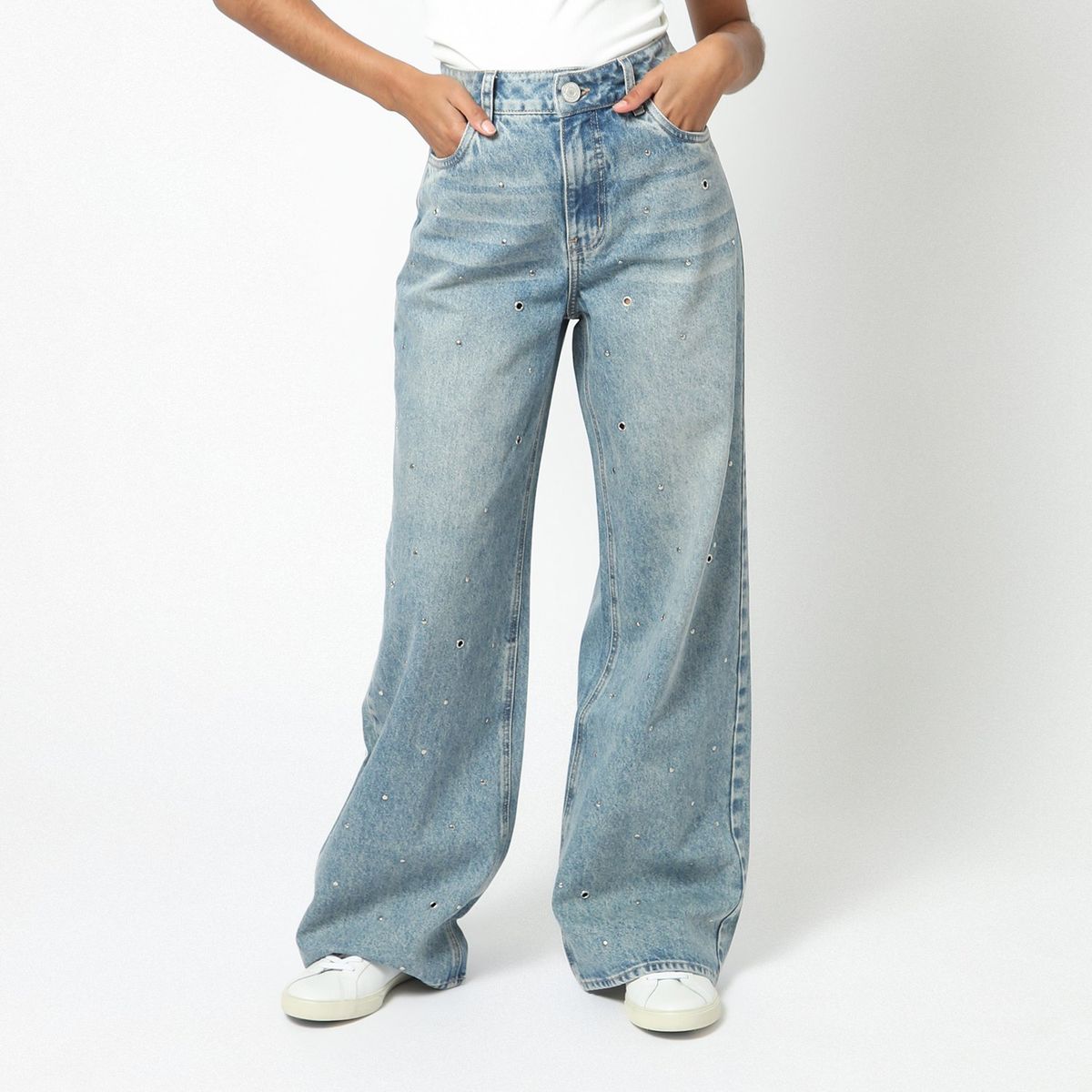 DENIMLAB - Jean Wide 100% Algodón Mujer Denimlab
