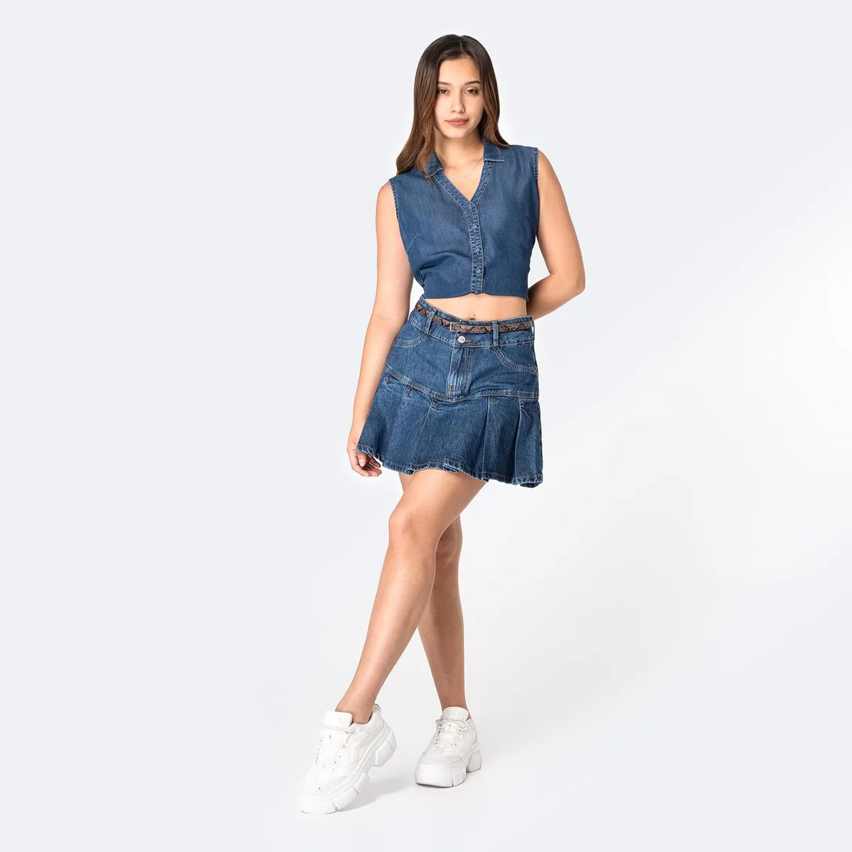 PIONIER - Falda Short 100% Algodón Mujer Pionier