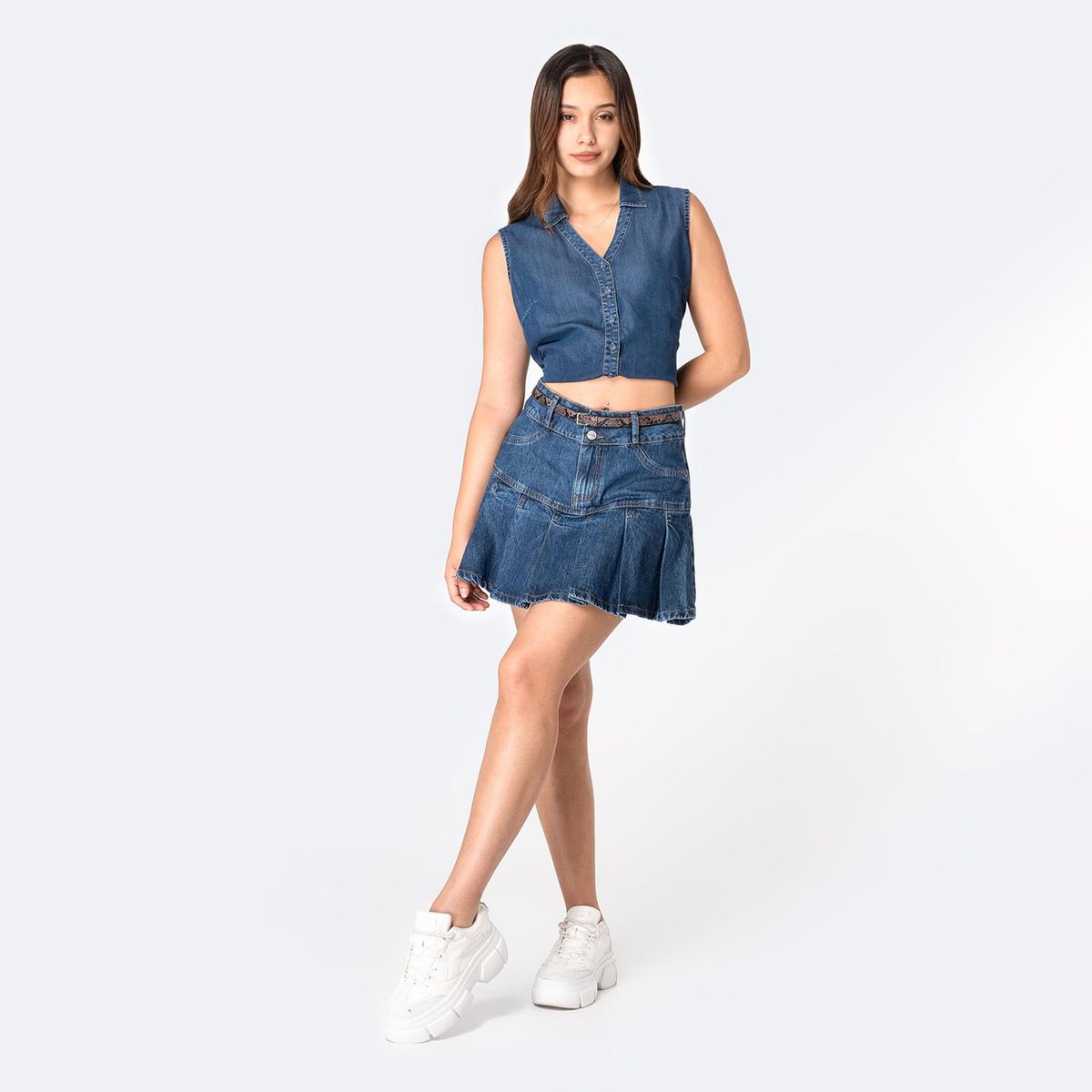 PIONIER - Falda Short 100% Algodón Mujer Pionier
