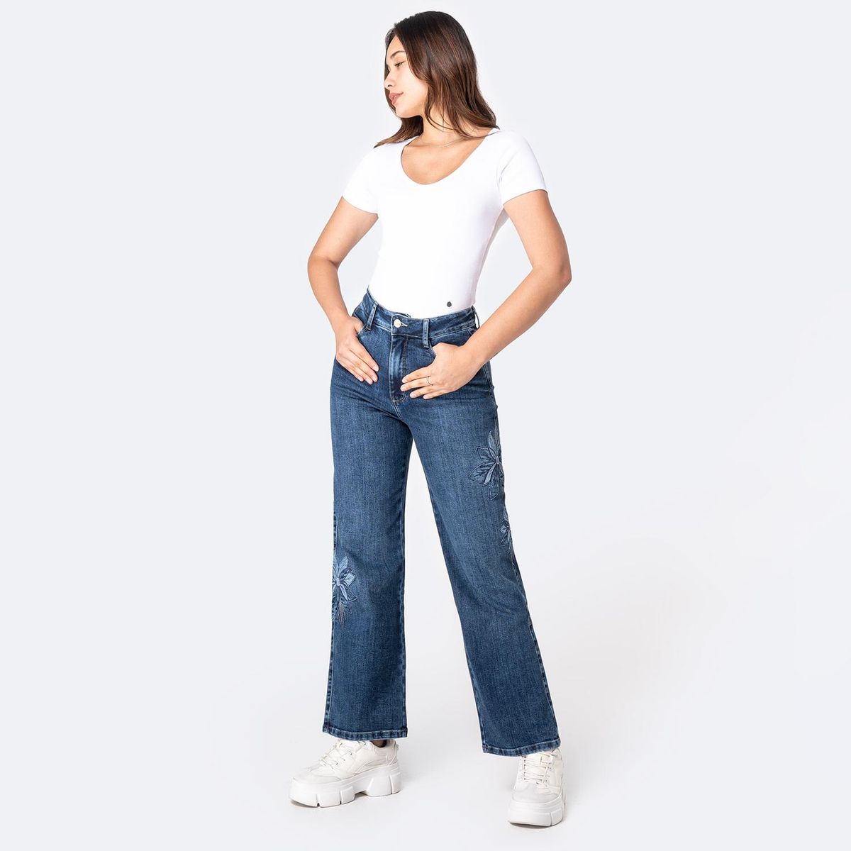 PIONIER - Jean Straight Algodón Mujer Pionier