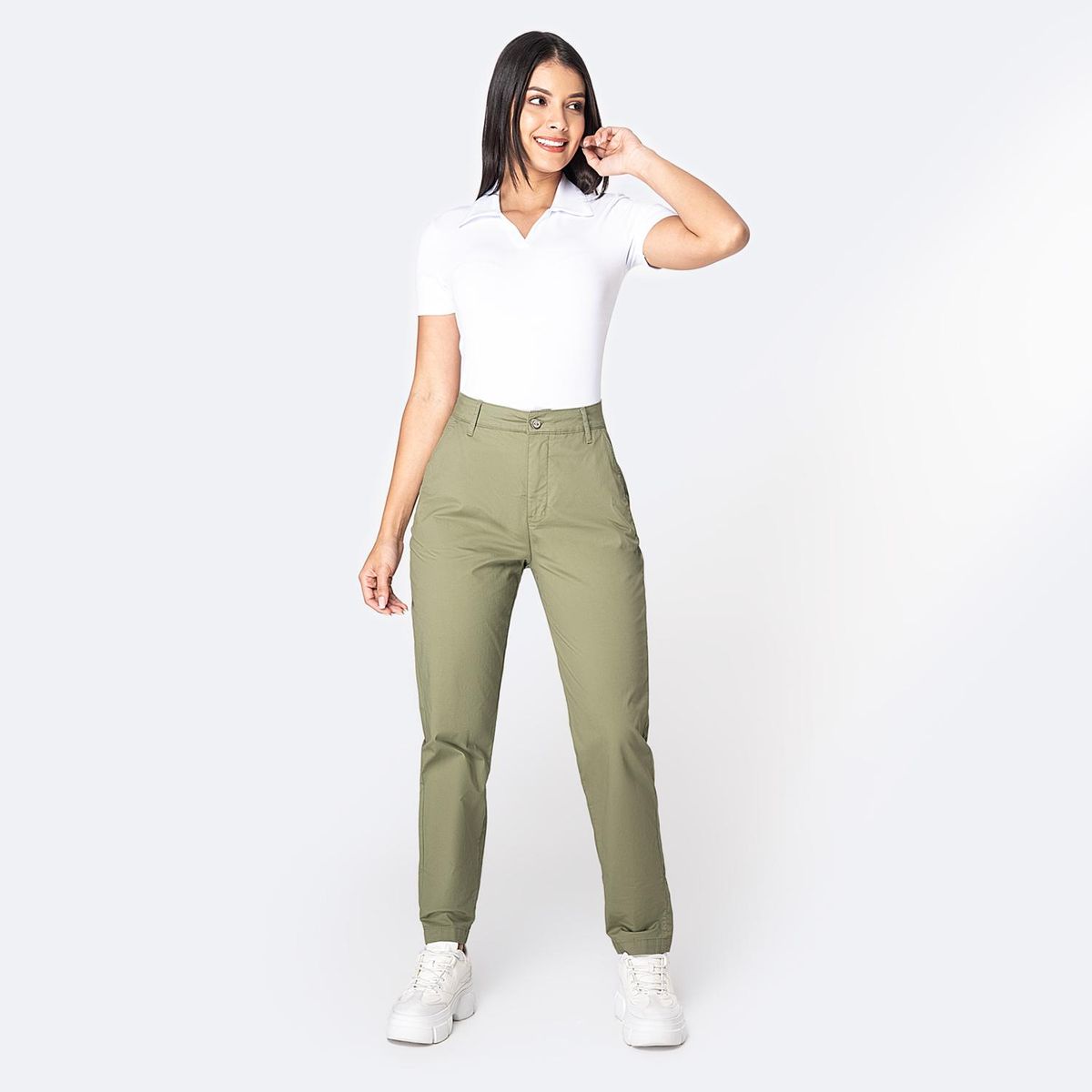 PIONIER - Pantalón Mom Tiro Alto Mujer Pionier