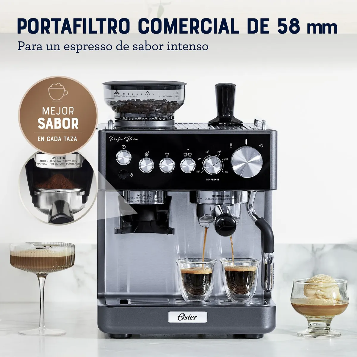 OSTER - Cafetera Espresso Perfect Brew Oster