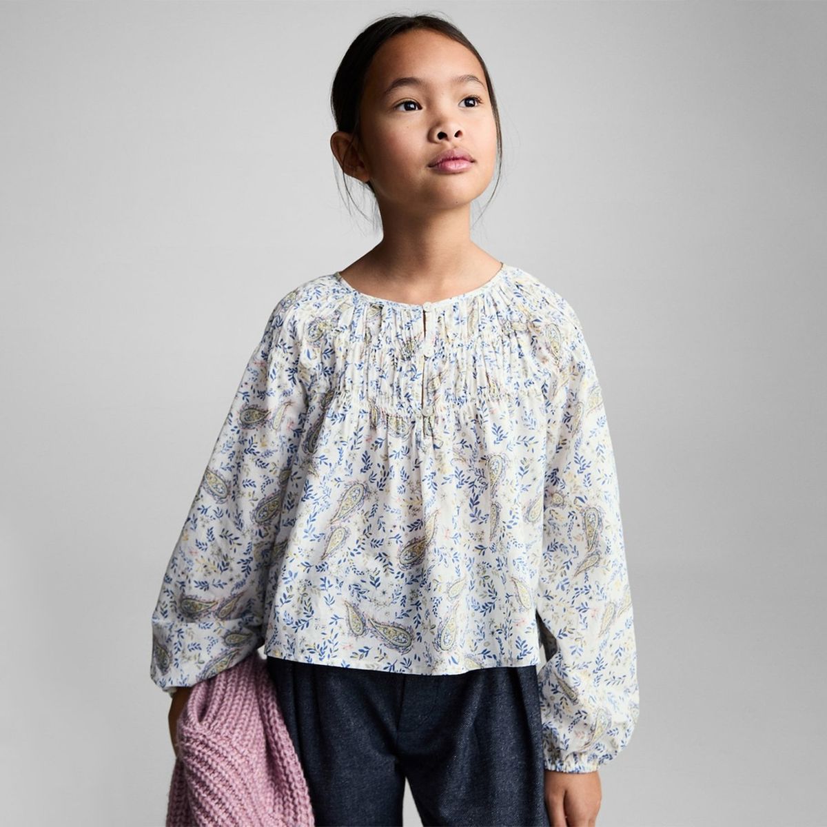 MANGO KIDS - Blusa Niña Manga Larga Algodón Mango Kids