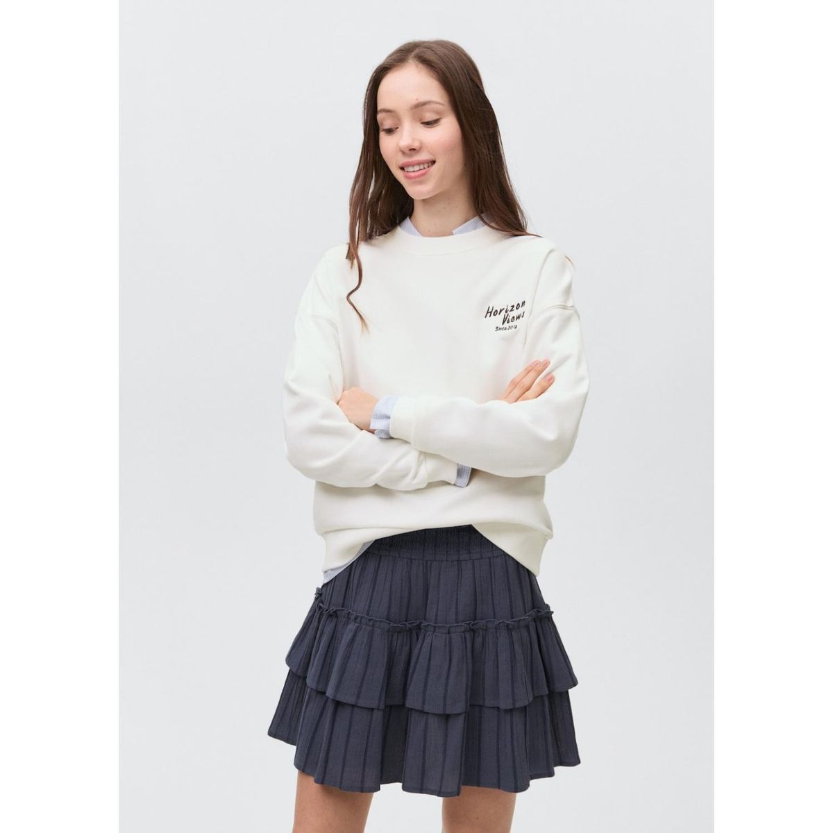 MANGO TEEN - Polera Algodón Mujer Mango Teen