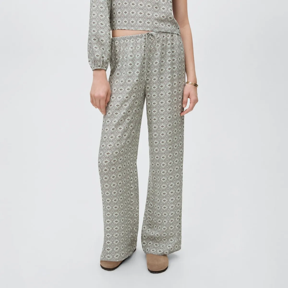 MANGO TEEN - Pantalón Fluido Casual Mujer Mango Teen