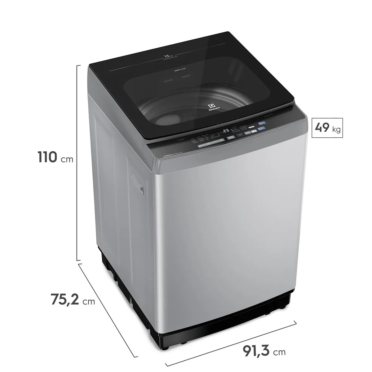 ELECTROLUX - Lavadora Inverter 15kg Gris EWIP15F2XSWG