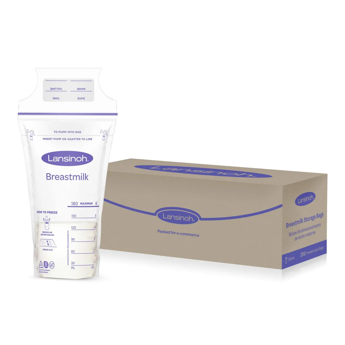 LANSINOH - Bolsas de Almacenamiento De Leche Materna X200 Unid Lansinoh
