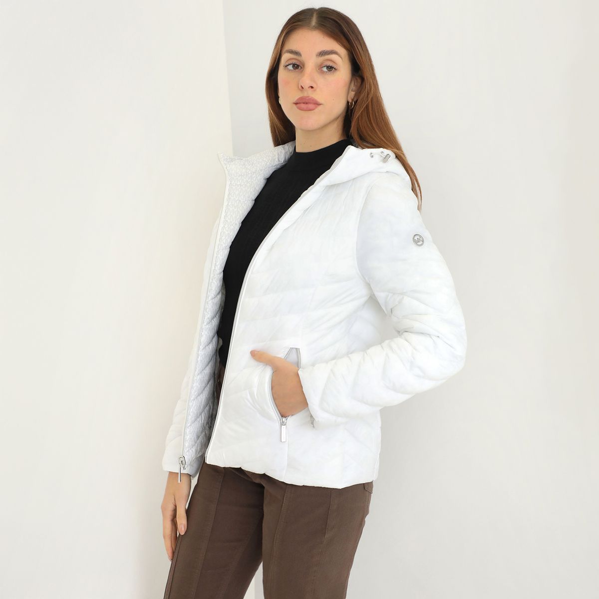 MICHAEL KORS - Casaca Impermeable Reversible Michael Kors