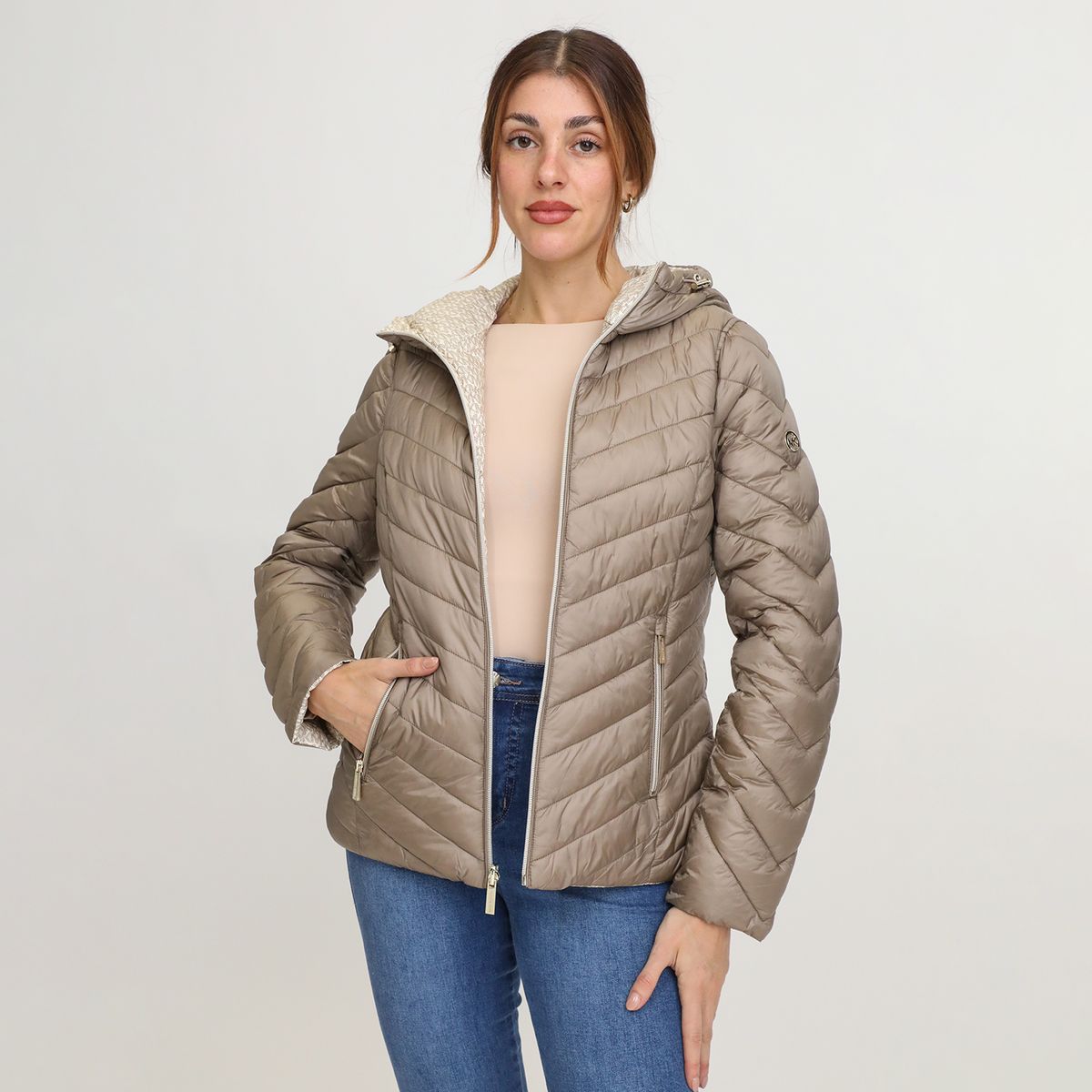 MICHAEL KORS - Casaca Impermeable Reversible Michael Kors