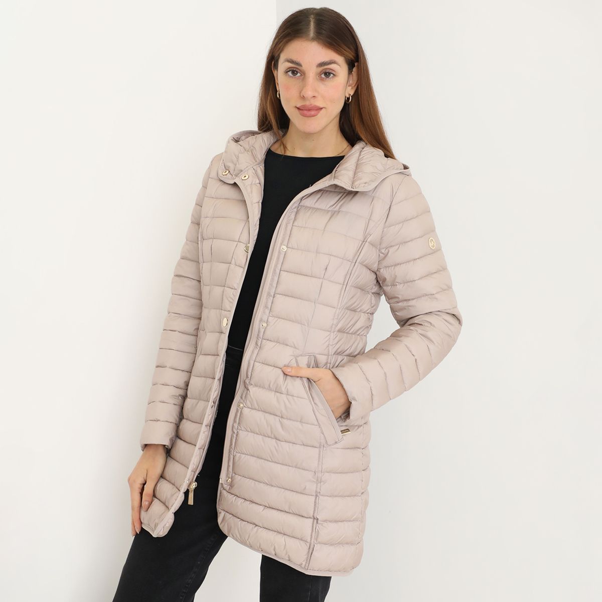 MICHAEL KORS - Casaca Larga Impermeable Michael Kors