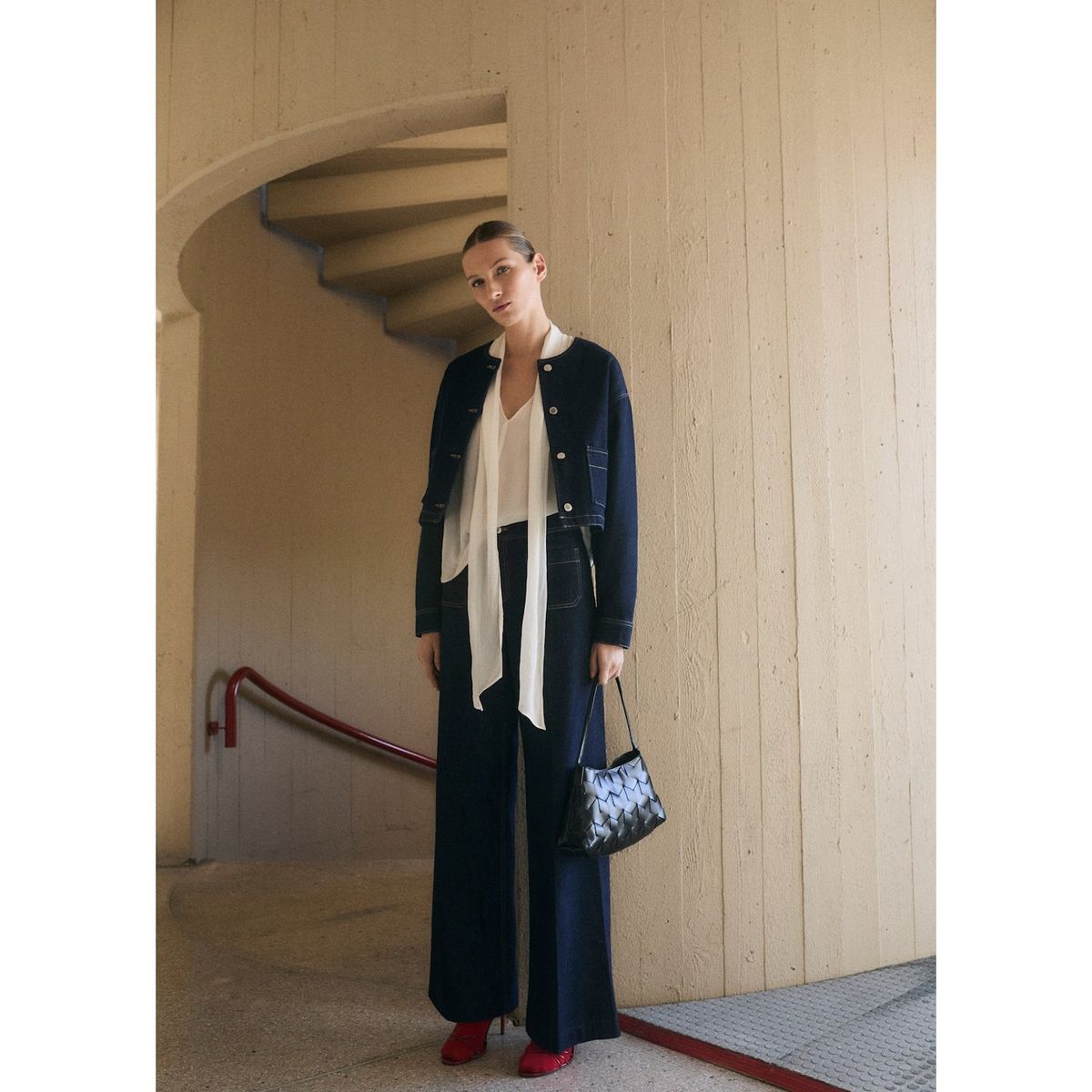 MANGO - Jean Wide Leg Tiro Alto Mujer Mango