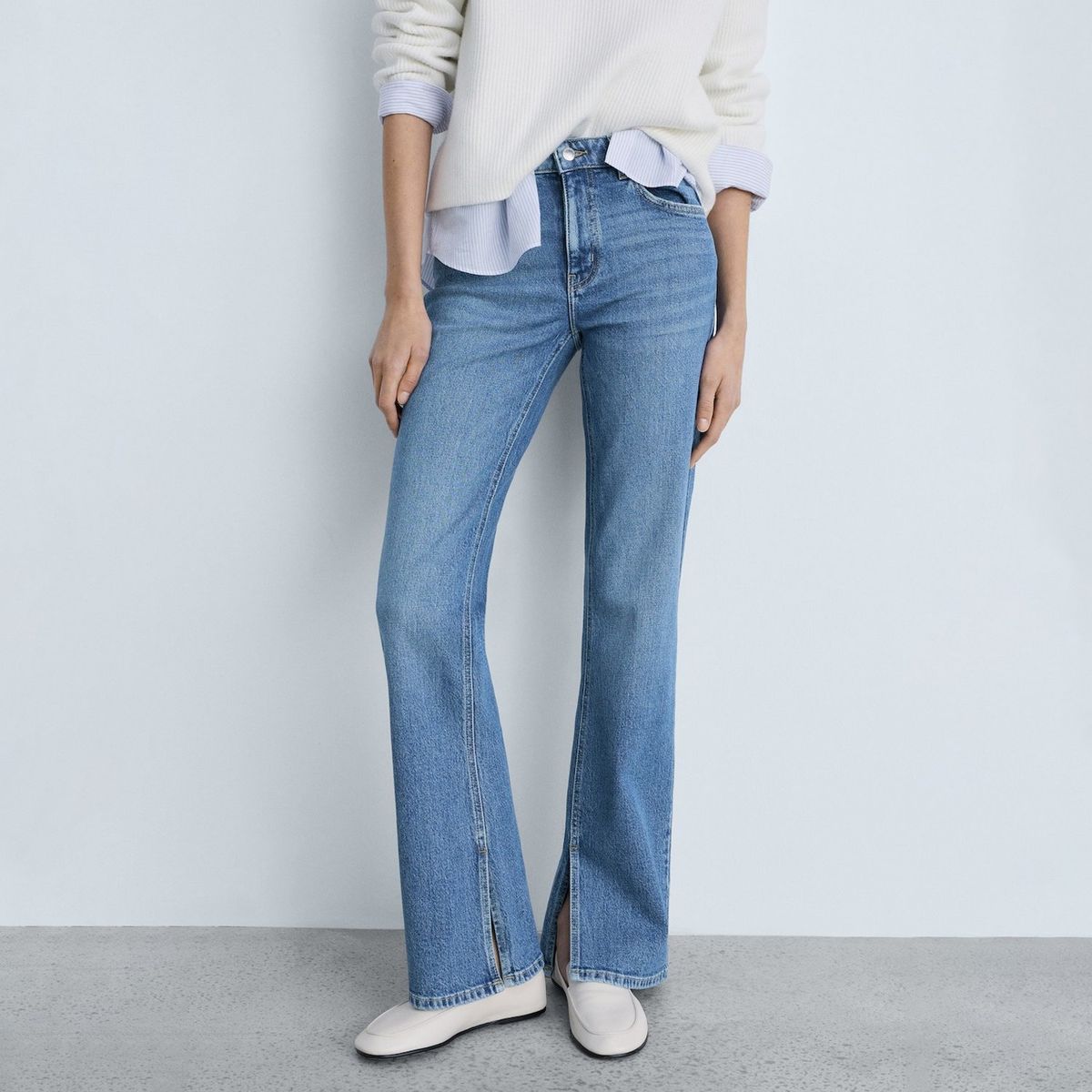MANGO - Jean Straight Tiro Alto Mujer Mango
