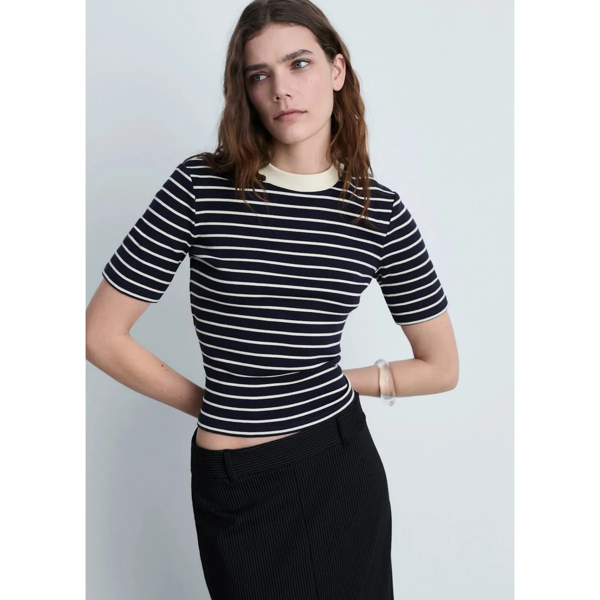 MANGO - Polo Manga Corta 100% Algodón Mujer Mango