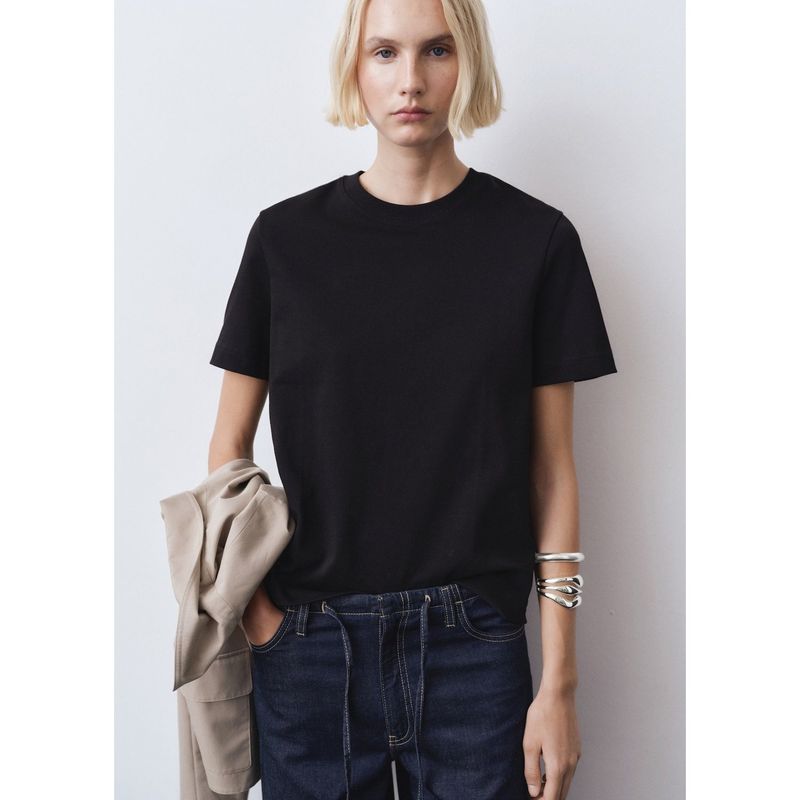 MANGO - Polo Manga Corta 100% Algodón Mujer Mango